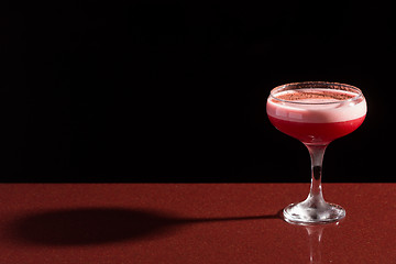 Image showing glass with the red cocktail