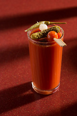 Image showing delicious tomato bloody mary cocktail 