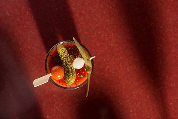 Image showing delicious tomato bloody mary cocktail 