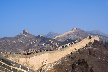 Image showing Great Wall of China in winter

