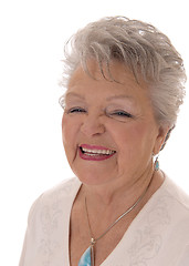 Image showing Portrait of smiling senior woman.