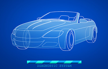 Image showing hand drawn car model