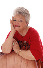 Image showing Happy relaxed senior woman.