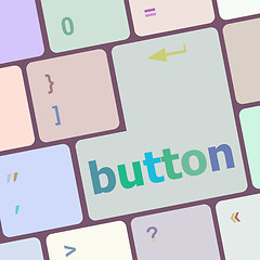 Image showing button word on computer keyboard key vector illustration