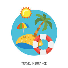 Image showing Travel Insurance Flat Icon