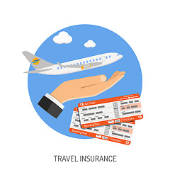 Image showing Travel Insurance Flat Icon