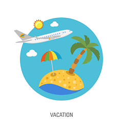 Image showing Vacation Flat Icon