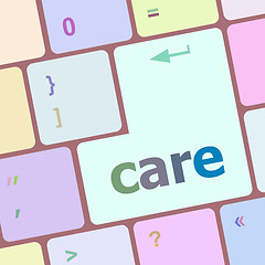 Image showing Button Health care on computer keyboard vector illustration