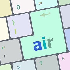 Image showing air on computer keyboard key enter button vector illustration