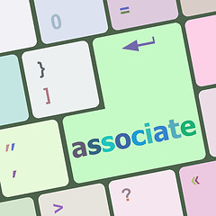 Image showing Keyboard with enter button, associate word on it vector illustration