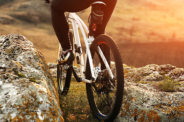 Image showing Man cyclist riding the bicycle