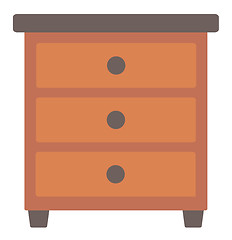 Image showing Brown bedside table