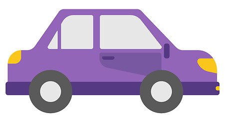 Image showing Small purple car.