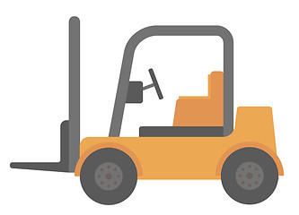 Image showing Yellow forklift truck