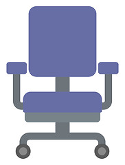 Image showing Blue office chair.