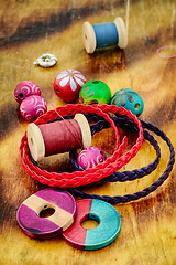 Image showing Colorful beads for bracelet