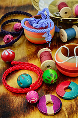 Image showing Colorful beads for bracelet