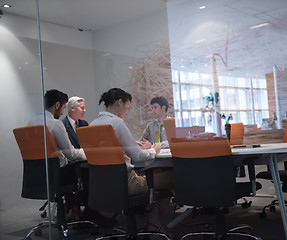 Image showing business people group brainstorming on meeting