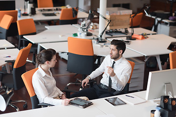 Image showing business couple working together on project