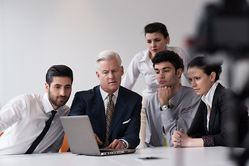 Image showing business people group on meeting at modern startup office