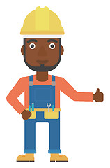 Image showing Builder showing thumbs up.