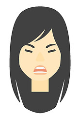 Image showing Screaming aggressive woman.