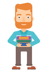 Image showing Man holding folders.