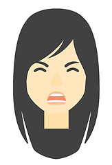 Image showing Screaming aggressive woman.