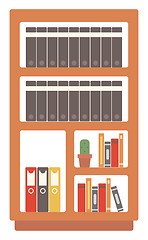 Image showing Office shelves with folders