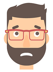 Image showing Embarrassed hipster man.