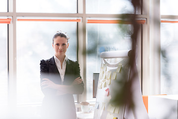 Image showing portrait of young business woman at modern office