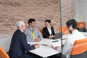 Image showing business people group brainstorming on meeting