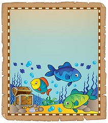 Image showing Parchment with underwater theme 9
