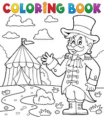 Image showing Coloring book circus ringmaster theme 2