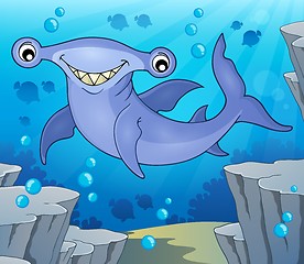 Image showing Hammerhead shark theme image 2