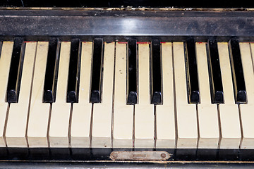 Image showing old piano keys