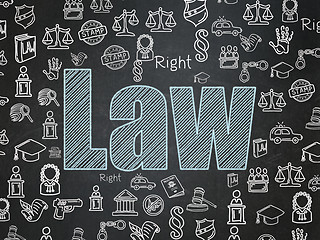 Image showing Law concept: Law on School board background