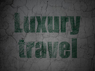 Image showing Vacation concept: Luxury Travel on grunge wall background
