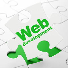 Image showing Web development concept: Web Development on puzzle background