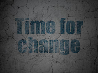 Image showing Timeline concept: Time for Change on grunge wall background