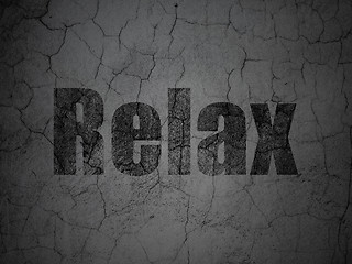 Image showing Holiday concept: Relax on grunge wall background