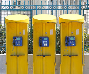 Image showing Three Payphones