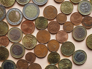 Image showing Euro coins background