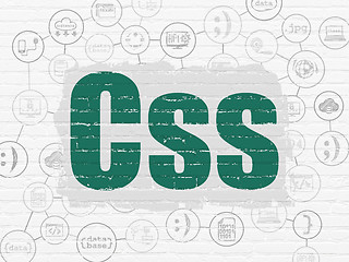 Image showing Software concept: Css on wall background