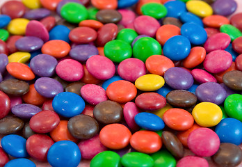 Image showing background pile of smarties chocolates