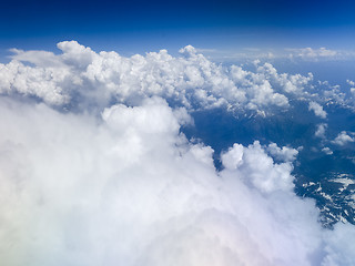 Image showing Clouds on Alps