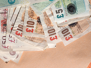 Image showing GBP Pound notes
