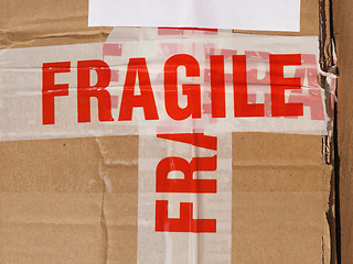 Image showing Fragile sign on box