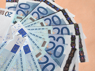 Image showing Twenty Euro notes