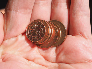 Image showing Euro cent coins